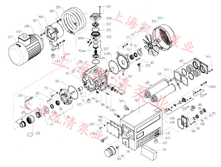 XD旋片真空泵分解圖3